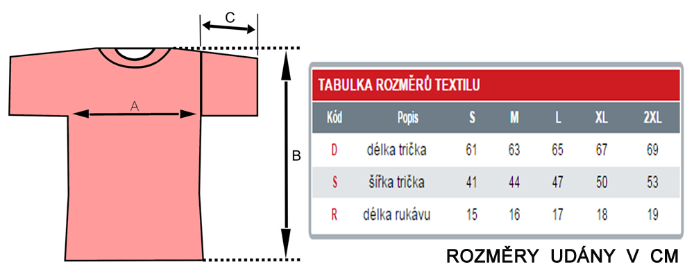 rozmery textilu damske triko2